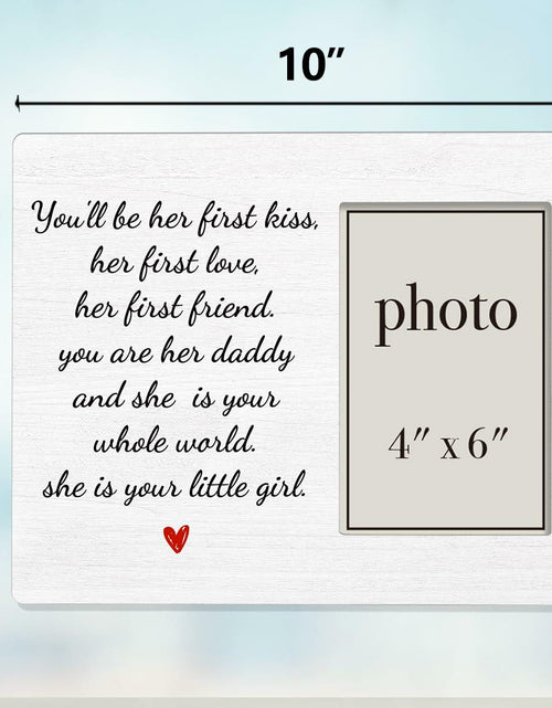 Load image into Gallery viewer, QZJ New Dad Wood Picture Frame Girl Dad Gifts 4x6 Inch Multicolour
