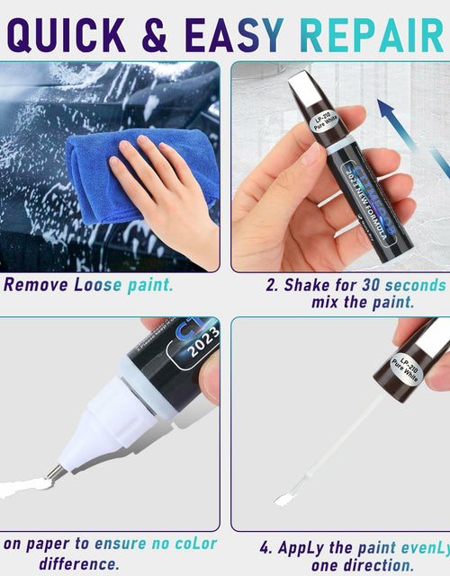 Load image into Gallery viewer, White Touch Up Paint Car Scratch Repair Pen 2-in-1 Quick &amp; Easy 0.4 fl oz
