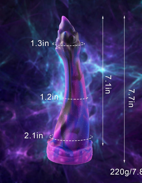 Load image into Gallery viewer, HISDOJIP 7.7in Liquid Silicone Dragon Anal Plug Trainer Purple Suction Cup
