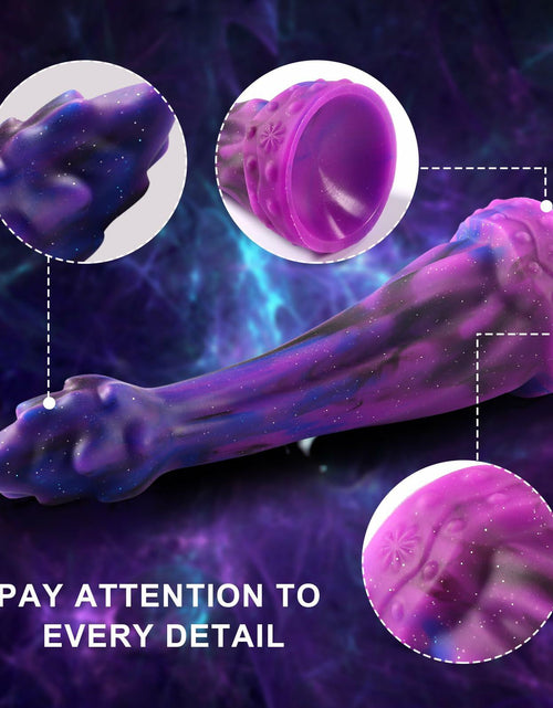 Load image into Gallery viewer, HISDOJIP 7.7in Liquid Silicone Dragon Anal Plug Trainer Purple Suction Cup
