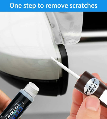 White Touch Up Paint Car Scratch Repair Pen 2-in-1 Quick & Easy 0.4 fl oz