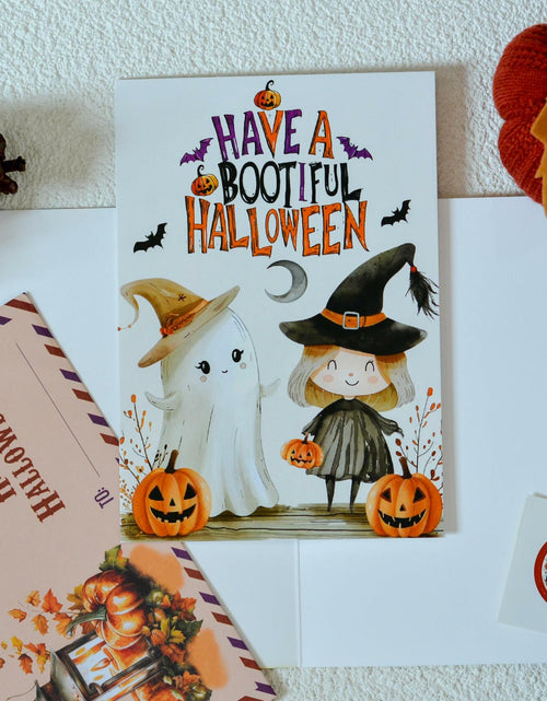 Load image into Gallery viewer, BlinkWishes Halloween Owl Greeting Card Spooky Funny Boo Poo Halloween 05
