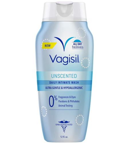 Vagisil Feminine Wash pH Balanced Gynecologist Tested Unscented 12 oz Pack 1