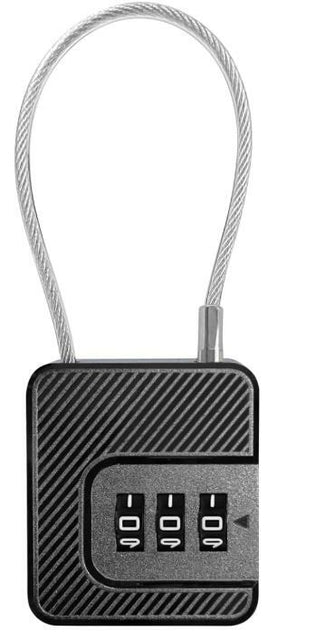 Load image into Gallery viewer, Coipdfty 3-Digit Combination Lock with Flexible Steel Cable Waterproof Black 1
