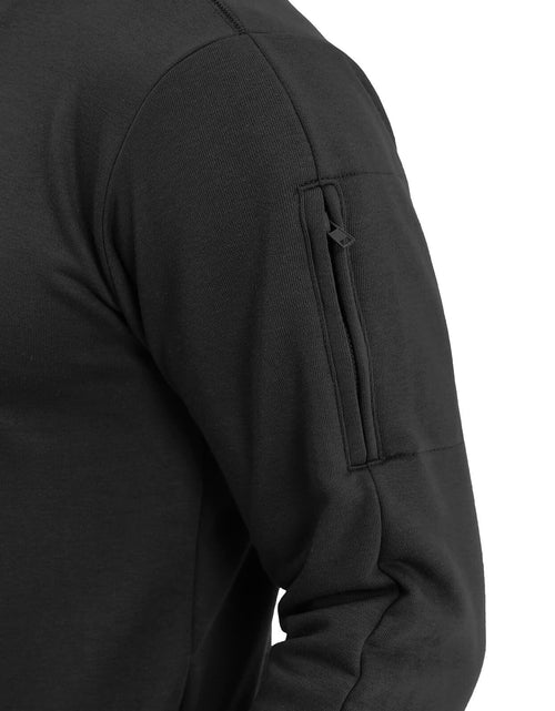 Load image into Gallery viewer, H HYFOL Men's USA Flag Graphic 1/4 Zip Pullover Sweatshirt Black Size S
