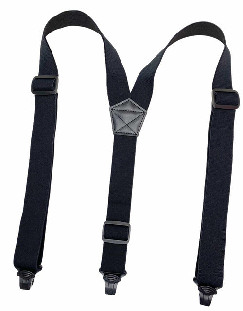 Load image into Gallery viewer, PDRMZRT Y Back Invisible Suspenders Men Big Tall Clips Black Size One Size

