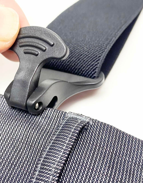 Load image into Gallery viewer, PDRMZRT Y Back Invisible Suspenders Men Big Tall Clips Black Size One Size
