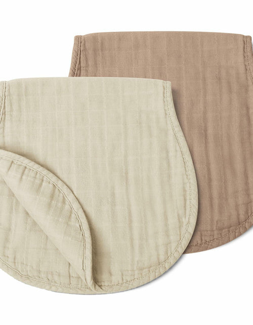 Load image into Gallery viewer, haakaa Muslin Burp Cloths 100% Organic Cotton Large 22.8x11.4 Wheat Mist Blue
