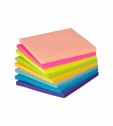 Yamlnke Sticky Notes 3x3in Self-Stick Pads 8 Bright Colors 18 Pads