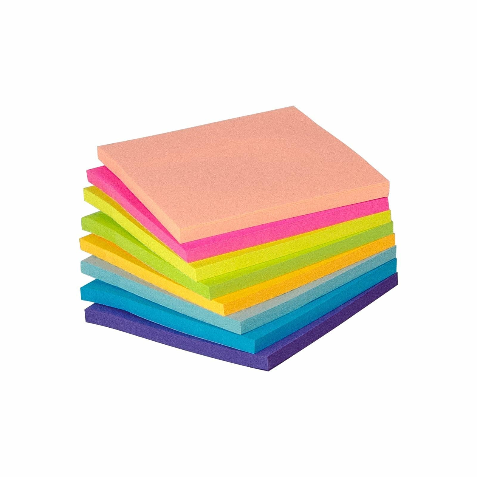 Yamlnke Sticky Notes 3x3in Self-Stick Pads 8 Bright Colors 18 Pads