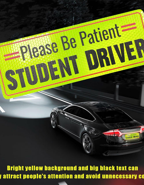 Load image into Gallery viewer, Yourkar 2PCS Magnetic Student Driver Reflective Car Safety Warning Stickers
