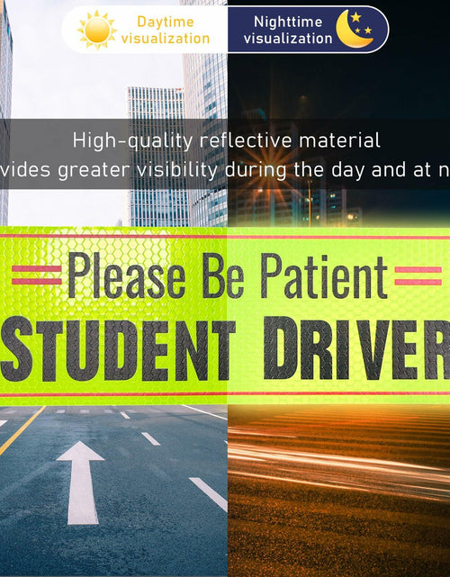 Load image into Gallery viewer, Yourkar 2PCS Magnetic Student Driver Reflective Car Safety Warning Stickers
