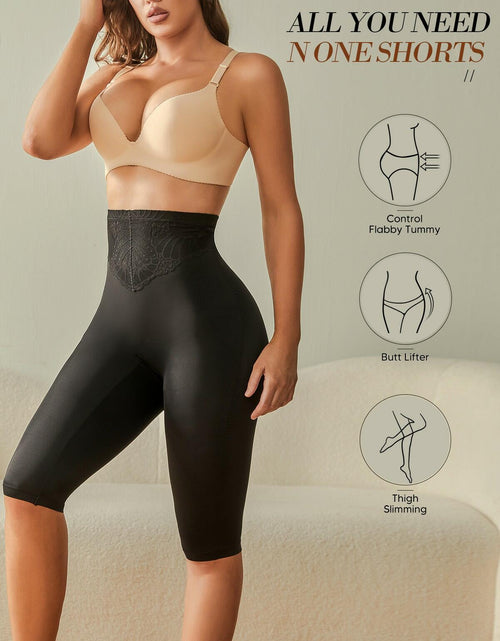 Load image into Gallery viewer, Yeblues High Waisted Shapewear Shorts Women Black Size 3XL
