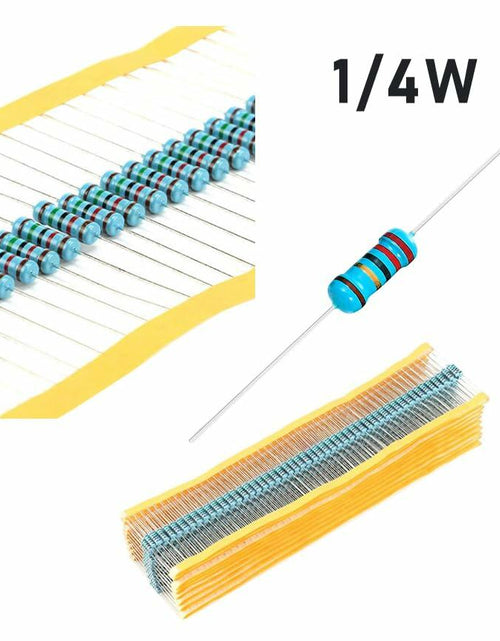Load image into Gallery viewer, Jiefafa 5.1Ω 1/4W 1% Metal Film Resistor 0.01MF 300pcs Lead Material

