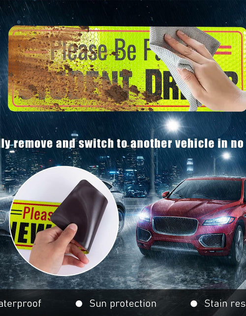 Load image into Gallery viewer, Yourkar 2PCS Magnetic Student Driver Reflective Car Safety Warning Stickers
