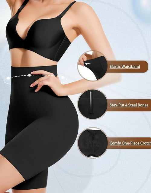 Load image into Gallery viewer, Yeblues High Waisted Tummy Control Shapewear Shorts Women Black Size L
