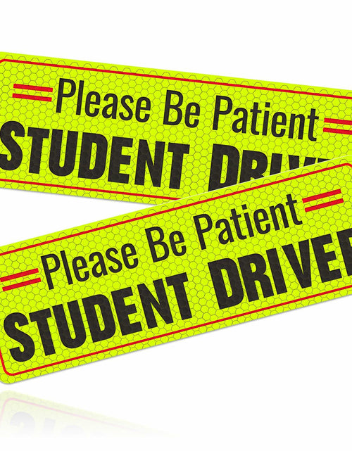 Load image into Gallery viewer, Yourkar 2PCS Magnetic Student Driver Reflective Car Safety Warning Stickers
