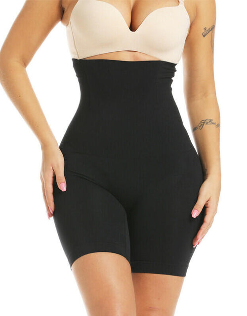 Load image into Gallery viewer, Yeblues High Waisted Tummy Control Shapewear Shorts Women Black Size L
