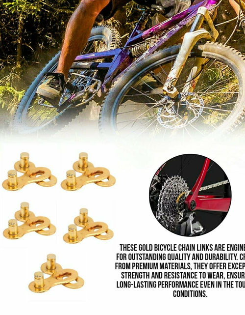 Load image into Gallery viewer, KALIDESHON 11 Speed Bicycle Chain Master Link Metal Durable Gold 4 Pack
