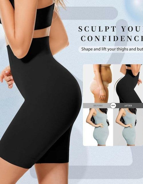 Load image into Gallery viewer, Yeblues High Waisted Tummy Control Shapewear Shorts Women Black Size L
