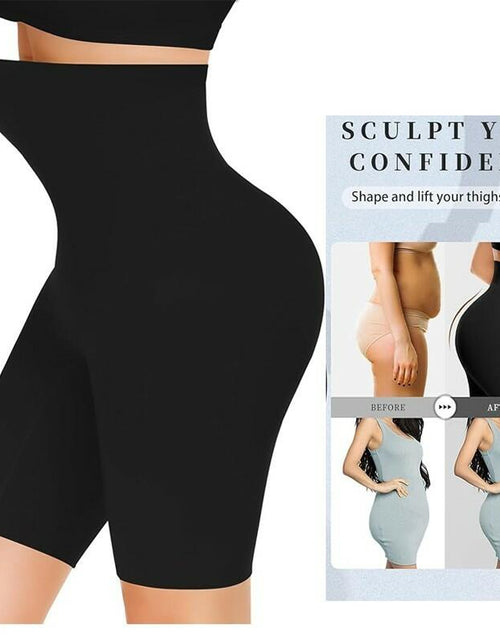 Load image into Gallery viewer, Yeblues High Waisted Tummy Control Shapewear Shorts Women Black Size L

