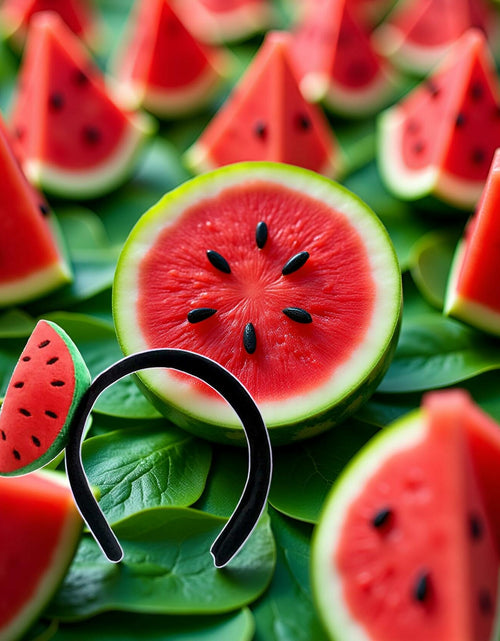 Load image into Gallery viewer, Sluswallow Watermelon Strawberry Plush Hairband Headband Red Cloth Accessory
