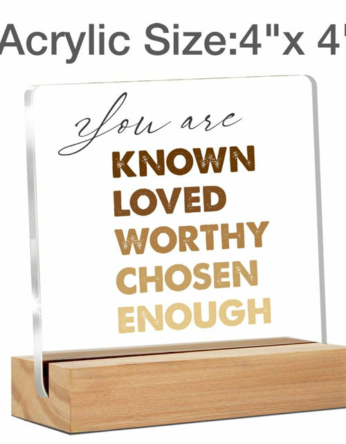 Load image into Gallery viewer, GTGIC Inspirational Desk Sign Motivational Acrylic Clear 4x4 Inches Polychrome

