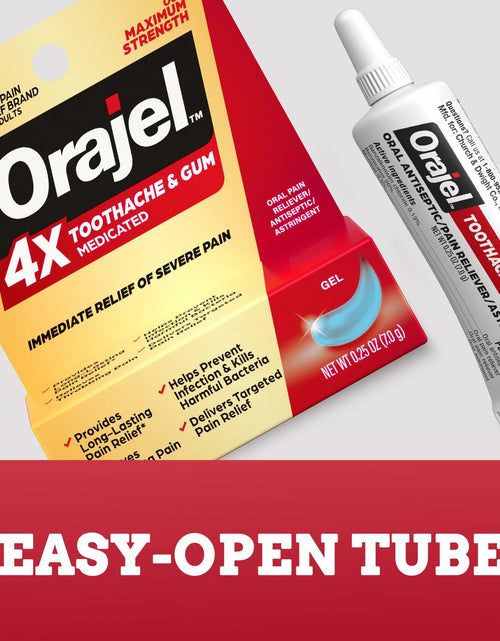Load image into Gallery viewer, Orajel 4X Severe Toothache &amp; Gum Pain Cream Tube 0.33oz

