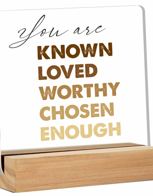 Load image into Gallery viewer, GTGIC Inspirational Desk Sign Motivational Acrylic Clear 4x4 Inches Polychrome

