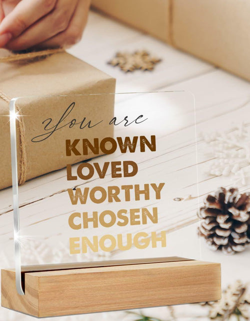 Load image into Gallery viewer, GTGIC Inspirational Desk Sign Motivational Acrylic Clear 4x4 Inches Polychrome
