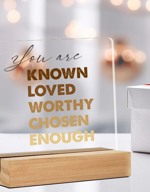 Load image into Gallery viewer, GTGIC Inspirational Desk Sign Motivational Acrylic Clear 4x4 Inches Polychrome
