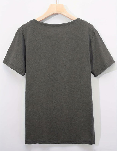 Load image into Gallery viewer, Walsilk Mother's Day Floral Graphic T-Shirt for Women Grey-01 Size S
