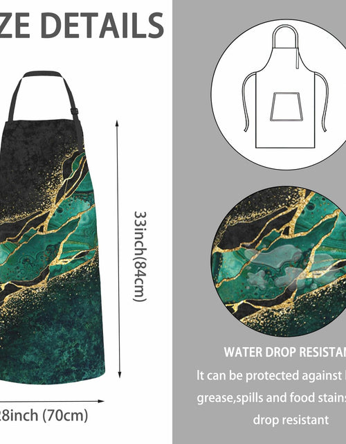 Load image into Gallery viewer, CIAIDU Art Colorful Mushroom Kitchen Bib Apron with 2 Pockets Size 28x33in
