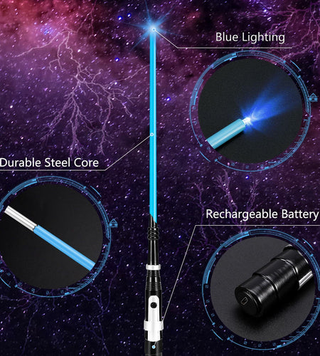 KingVows Light Up Magic Wand 14.3'' Rechargeable Blue Lighting