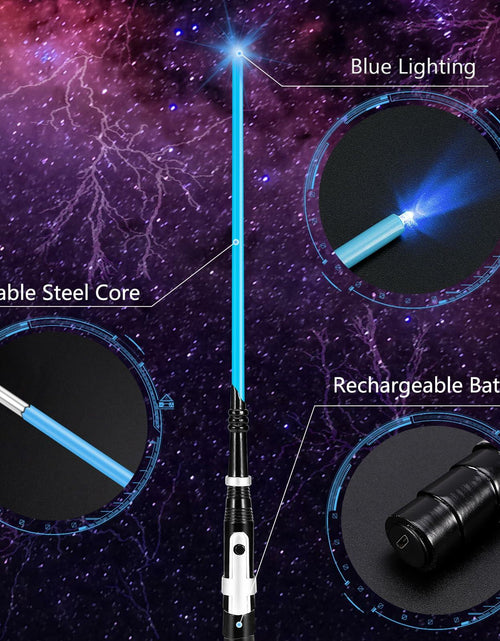 Load image into Gallery viewer, KingVows Light Up Magic Wand 14.3'' Rechargeable Blue Lighting
