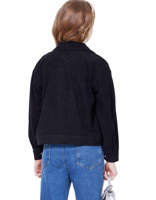 Load image into Gallery viewer, WULFUL Girl's Corduroy Button Down Jacket Brown Fall Outerwear Size 5-6Y
