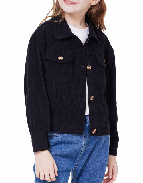 Load image into Gallery viewer, WULFUL Girl's Corduroy Button Down Jacket Brown Fall Outerwear Size 5-6Y
