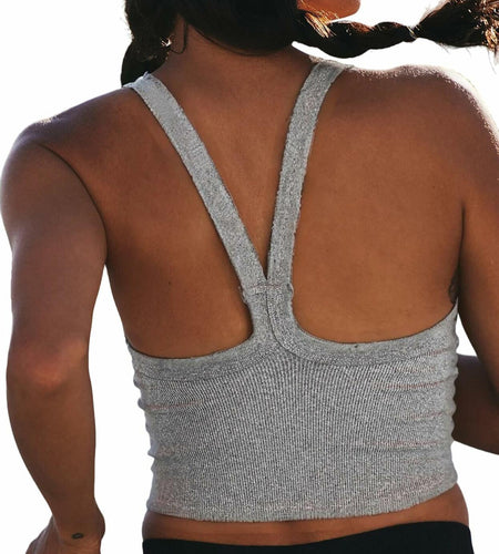 AKMESXAY Womens Ribbed Crop Tank Top Racerback Black Size L