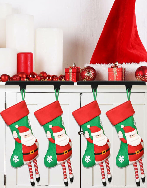 Load image into Gallery viewer, EBANKU Christmas Stocking Holders Set of 2 Gold Stainless Steel Mantle Hangers
