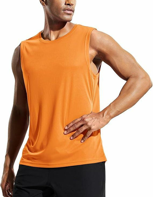 Load image into Gallery viewer, Haimont Sleeveless Workout Shirt UPF 50+ Quick Dry Orange Size XXL
