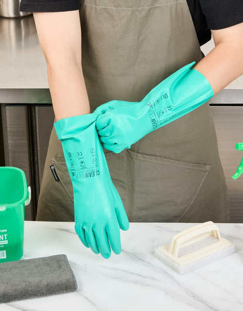 Load image into Gallery viewer, Clean Tek Professional 15 Mil Small Green Nitrile Gloves 1 Pair
