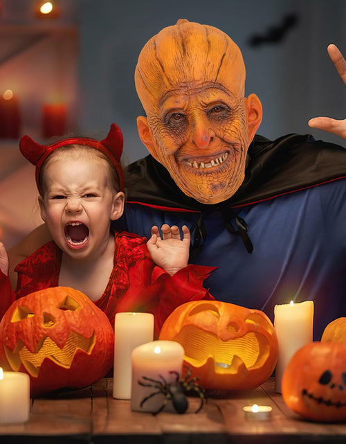 Load image into Gallery viewer, stepsin Scary Pumpkin Mask Full Head Latex Halloween Cosplay Monster
