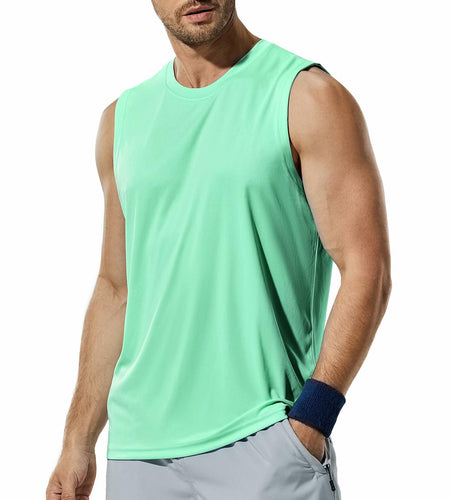 Haimont Sleeveless Workout Shirt UPF 50+ Quick Dry Orange Size XXL