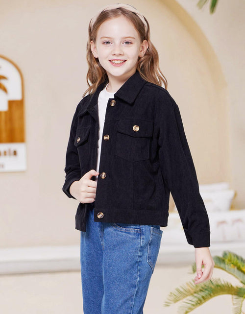 Load image into Gallery viewer, WULFUL Girl's Corduroy Button Down Jacket Brown Fall Outerwear Size 5-6Y
