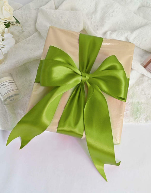 Load image into Gallery viewer, Simplegoal Double Face Olive Green Satin Ribbon 2in x 50yd Polyester
