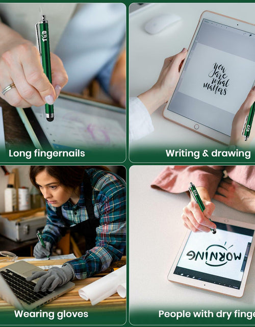 Load image into Gallery viewer, THE CASE DOCTOR TCD 10-Pack Green Stylus Pen Set Universal Capacitive
