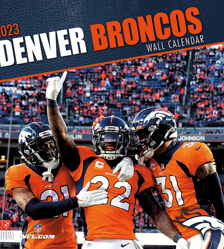Denver Broncos 2023 Team Wall Calendar 12x12 NFL Football