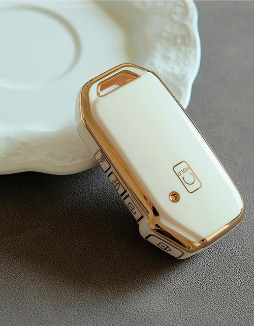Load image into Gallery viewer, Bububulk Kia Key Fob Cover Soft TPU Leather Keychain for Ceed Cerato Black
