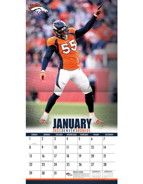 Load image into Gallery viewer, Denver Broncos 2023 Team Wall Calendar 12x12 NFL Football
