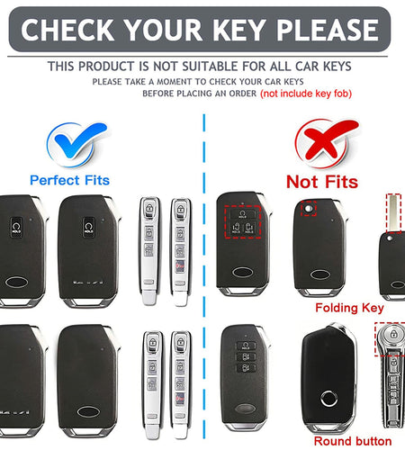 Bububulk Kia Key Fob Cover Soft TPU Leather Keychain for Ceed Cerato Black